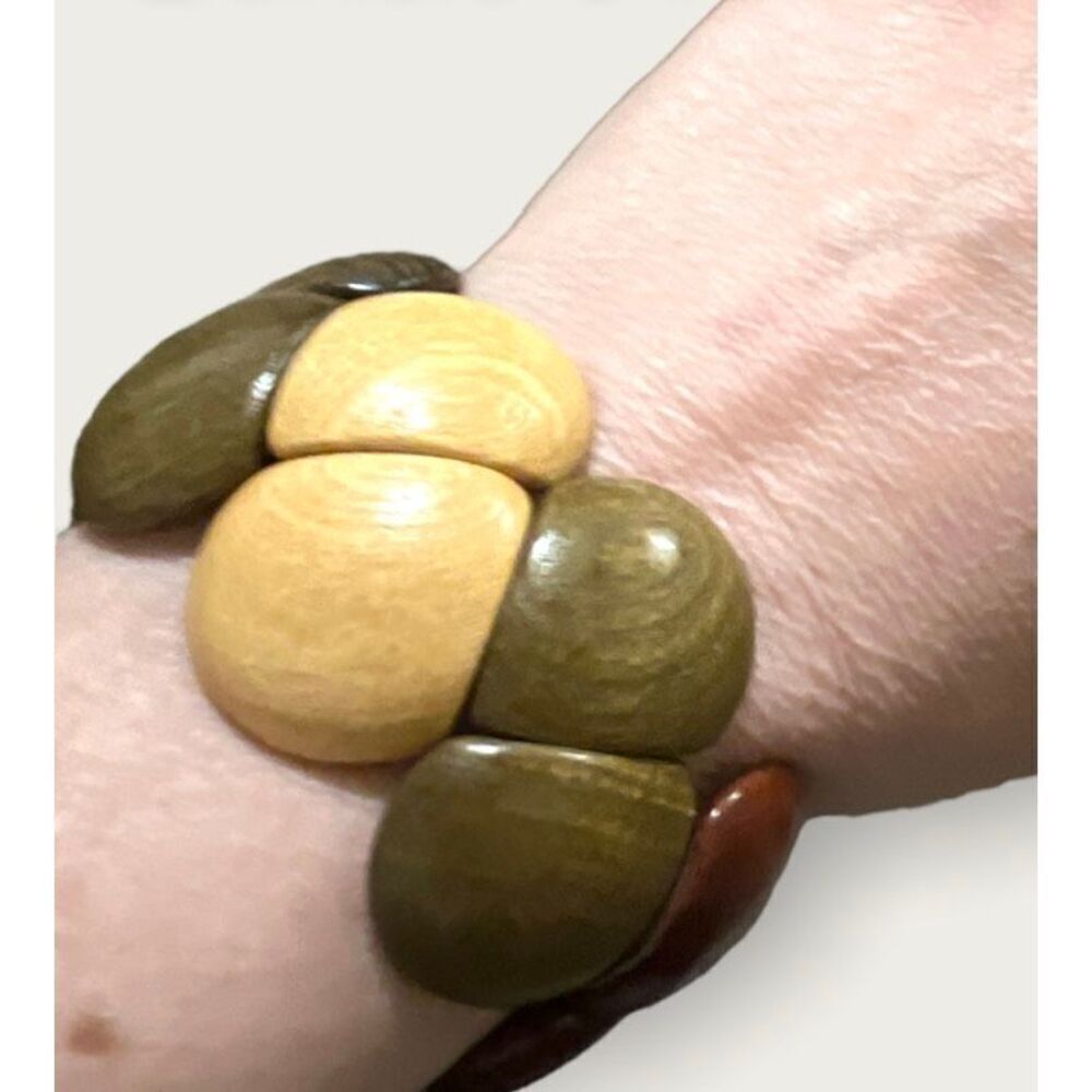 Bundle Sale 3 for $15 | Tri-Colored Wood Stretch Bracelet